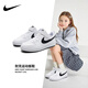 耐克（NIKE）童鞋男女童 25秋季新款運動鞋COURT低幫板鞋透氣舒適魔術貼休閑鞋 熊貓黑白-104 33.5 鞋內長21厘米