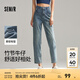 森馬（Semir）牛仔褲女時(shí)尚簡約森柔牛仔錐形褲小個(gè)子夏復(fù)古半松緊腰長褲 牛仔黃泥染80325 M
