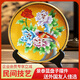 兆宸景泰藍盤(pán)子擺件工藝品掐絲琺瑯賞盤(pán)擺件出國禮品中國特色禮品 景泰藍盤(pán)子擺件黃色彩花直徑26厘米禮盒包裝配手提袋