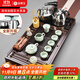 金鑲玉功夫茶具整套裝帶茶盤(pán)一體式陶瓷汝窯泡茶自動(dòng)上水電熱水壺 連余