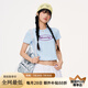 MMLG 87mm 短袖t恤女夏季新款正肩修身顯瘦韓系潮牌百搭短款上衣女 淺藍(lán)色 S