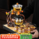 唐豐喜上枝頭玻璃自動茶具套裝家用高檔懶人磁吸防燙泡茶神器功夫茶壺 喜上枝頭(透明)+6杯(透明)+春羨