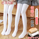 頂瓜瓜兒童打底褲女童薄絨款春秋冬舞蹈襪練功專(zhuān)用絲襪白色加絨連褲襪