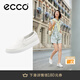 愛步（ECCO）休閑鞋女鞋 25年夏季牛皮休閑板鞋一腳蹬板鞋 柔酷219253 白色21925301007 37