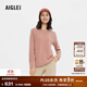 AIGLE艾高ACW22WFLE001女士保暖耐用快干經(jīng)典圓領(lǐng)抓絨衣上衣 霧玫瑰色 AG013 36