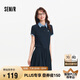 森馬（Semir）連衣裙女拼接格子假兩件學(xué)院風(fēng)2025夏季收腰polo裙107425114001