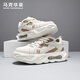 馬克華菲男鞋2025新款老爹鞋男厚底增高氣墊運動(dòng)鞋子男 米色 40