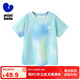 迷你巴拉（minibala）男女童短袖T恤夏季吸濕速干防曬抑菌涼感速干衣 藍綠 140