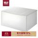 無(wú)印良品（MUJI）聚丙烯收納箱 抽屜式 橫寬型 深 半透明