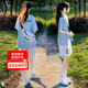 莞町青少年初中生女套裝女大童夏季套裝12-15歲女孩衣服2025年新款 藍(lán)色上衣+褲子 【兩件套】 160 M【建議80-100斤】