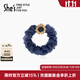 She's茜子梵高向日葵原創(chuàng  )仿水晶發(fā)圈頭繩馬尾發(fā)繩頭飾女皮筋生日禮物女 深藍色C0