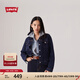 Levi's李維斯女士美式懷舊復古巴恩風時尚深藍顯瘦牛仔夾克外套 深牛仔色 M