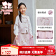 富羅迷女童馬面裙套裝春秋季小女孩新中式漢服兒童國風(fēng)裙子 粉色 120 