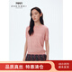 珍貝【一體成型真絲羊絨衫】春季新款燙鉆短袖針織衫女薄36816 嫩粉 M 100/M