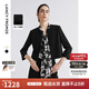 朗姿三醋酸小香風(fēng)2025年夏季新款法式氣質(zhì)高級感黑色短款外套上衣 黑色 M