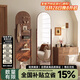 小匠材洞洞板穿衣鏡旋轉(zhuǎn)全身鏡可移動(dòng)落地鏡家用衣掛架一體鏡子試衣鏡子