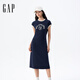 Gap女裝2025夏季新款LOGO修身運(yùn)動(dòng)無(wú)袖連衣裙長(zhǎng)裙衛(wèi)衣裙765947 海軍藍(lán) M (165/84A) 亞洲尺碼