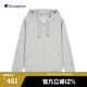 Champion【王俊凱同款】冠軍連帽衛(wèi)衣24新款刺繡小C開(kāi)衫外套男休閑上衣 淺灰色 M