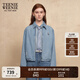 Teenie Weenie小熊牛仔外套女2025年春季新款刺繡簡(jiǎn)約休閑短款?yuàn)A克外套女 中藍(lán)色 L