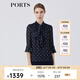 PORTS寶姿春夏新品女裝真絲上裝LM8B100MPS145 丈青印花 M (6)