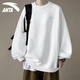 安踏運(yùn)動(dòng)衛(wèi)衣男2025春秋季透氣男士休閑服長(zhǎng)袖t恤套頭打底衫保暖外套 8712-9雪花白【常規(guī)款】 L (175) 適合120-140斤