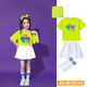 雷姆汀六一兒童啦啦隊演出服幼兒園服裝舞蹈舞蹈班小學(xué)生運動(dòng)會(huì )班服表演 心女/綠短袖+白裙子+綠頭巾+藍襪 130