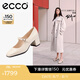 愛(ài)步（ECCO）瑪麗珍鞋女鞋 2025年夏季倪妮同款高跟鞋淺口單鞋 型塑290963 石灰色29096301378 37