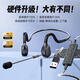 利威朗電腦耳機(jī)usb接口臺(tái)式筆記本有線加長(zhǎng)高端聲卡hifi降噪耳麥不入耳頭戴掛耳式帶麥話筒麥克風(fēng)二合一 【旗艦款】2.2米u(yù)sb電腦接口