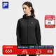 FILA 斐樂(lè )官方女裝針織連帽外套2025秋裝新款健身運動(dòng)防曬衣夾克 深黑-BK L 170/88A/L