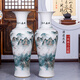 伯爾納景德鎮陶瓷手繪山水畫(huà)魚(yú)尾大花瓶擺件新中式客廳落地插花酒店開(kāi)業(yè) 手繪源遠流長(cháng)魚(yú)尾大花瓶 單 100cm