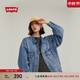 Levi's商場(chǎng)同款? 李維斯女士美式復古風(fēng)翻領(lǐng)牛仔夾克外套A1743 藍色 S