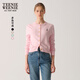 Teenie Weenie小熊女裝毛針織衫2025秋季新款柔軟舒適氣質(zhì)優(yōu)雅開(kāi)衫 淺粉色 S