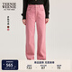 Teenie Weenie小熊女裝牛仔褲2025年秋季款休閑舒適寬松刺繡直筒褲 粉色 XS