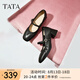 他她（TATA）粗跟瑪麗珍鞋女氣質(zhì)小皮鞋通勤單鞋女秋新款WR301CQ4 黑色 36