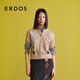 ERDOS 25秋冬圓領(lǐng)陶瓷紐扣提花通勤針織學(xué)院風(fēng)女開(kāi)衫羊絨衫 淺駝 2XL 175/96A
