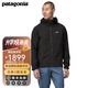 巴塔哥尼亞（Patagonia）男士抓絨衣連帽衫 R1保暖透氣夾克抓絨衫 TechFace Hoody 83578 BLK L