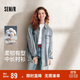 森馬（Semir）森柔牛仔|牛仔襯衫女中長(cháng)款秋oversize長(cháng)袖襯衣街頭103524105003