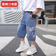 雷姆汀男童牛仔短褲夏季薄款外穿七分褲韓版休閑帥氣中褲兒童夏裝褲子潮 ZY1607夏季七分褲 110 建議身高110cm