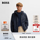 BOSS博斯【七夕節(jié)禮物】男士25年春季新款雙 B 造型交織字母圖案夾克 404-深藍色 L