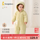 童泰（TONGTAI）嬰兒連體衣冬季純棉夾棉寶寶衣服新生兒連帽哈衣兒童外出爬服 黃色 90cm