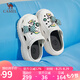 駱駝（CAMEL）洞洞鞋女時(shí)髦DIY原創(chuàng)鞋花松糕厚底涼拖鞋 L24M071642 白色 40/41 