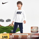 NIKE耐克童裝男女童長袖T恤+長褲2件套2025春季兒童套裝