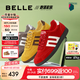 百麗（Belle）學院風撞色跑道賽車鞋德訓鞋女25秋新商場款薄底板鞋E2K1DCM5 紅色 36 (230mm)