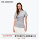 ANN ANDELMAN官方直營(yíng) 灰色修身設(shè)計(jì)感小眾拼接T恤裙連衣裙短裙女 灰色 XS