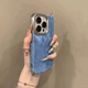適用iphone15pro/max蘋果手機(jī)殼牛仔小眾鏡頭防摔保護(hù)套女高級感 牛仔布紋殼（簡約款） iPhone 15Pro Max