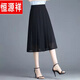 恒源祥夏季半身裙黑色雪紡女中長(zhǎng)款2025新款高腰顯瘦a字裙松緊腰百褶裙 黑色 【松緊腰版】 3XL 135-150斤