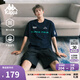 卡帕（Kappa）背靠背運動(dòng)短袖男款純棉2025新款夏情侶t恤男士半袖女K0EX2TD01D 高級顯白-吸濕/透氣-暗夜藍黑906 2XL （尺碼推薦適合185/104A）