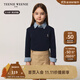 Teenie Weenie Kids小熊童裝25春夏新款男女童寶寶簡(jiǎn)約圓領(lǐng)長(cháng)袖T恤打底衫 藏青色 160 cm