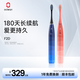 歐可林聲波電動(dòng)牙刷清潔面面俱到180天長(zhǎng)續(xù)航送男友送女友送生日禮物情侶日常心意套盒電動(dòng)牙刷2支裝F2D 【情侶雙支裝】緋紅色+夜藍(lán)色
