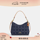 蔻馳（COACH）新款奧萊女士女包經(jīng)典標(biāo)志丹寧布老花LAUREL中號流浪包 IM/丹寧藍(lán)色/天然色